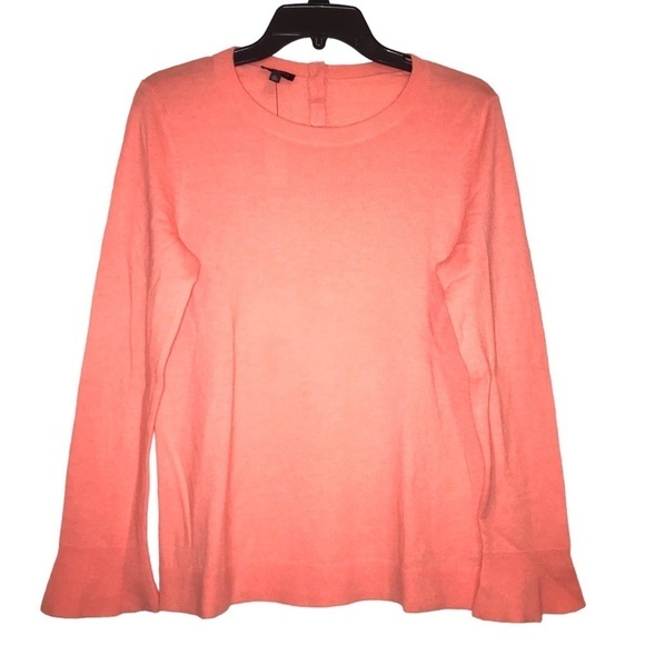 NWT Talbots Petite Woman’s Sweater Lambswool Blend Size Petite Medium Coral - Picture 1 of 8